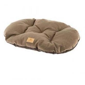 Cojín Doble Cara para Perros y Gatos Stuart 78/8, Tweed y Terciopelo Suave, Lavable, Color Marrón