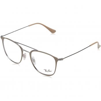 Ray-Ban 0Rx6377, Monturas de Gafas Unisex-Adulto, Gunmetal/Shiny Beige, 50