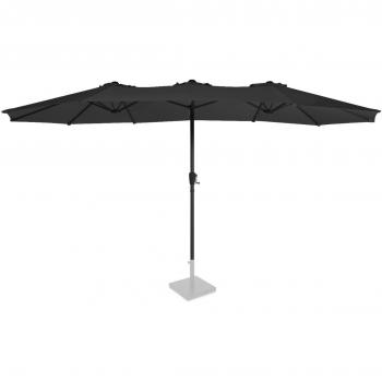 Sombrilla Premium Iseo 460x270cm - Parasol duradero - Extra grande - Resistente a los rayos UV - Antracita/Negro - Incl. Funda