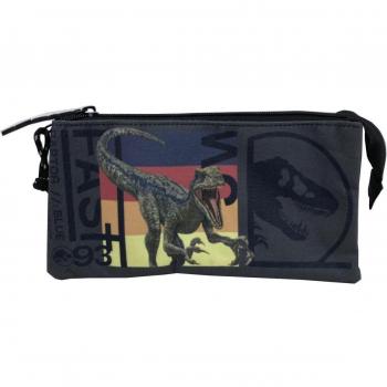 Portatodo Triple Jurassic World Roar! 23x3x12 cm Negro Multicolor - CyP Brands