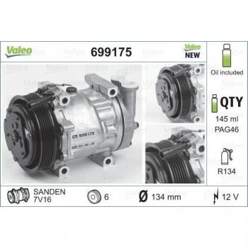 Compresor de aire acondicionado VALEO 699175