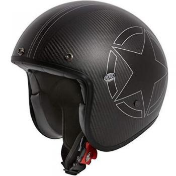 Premier Motorrad Helm Le Petit Jethelme Star Carbon Bm Black-M
