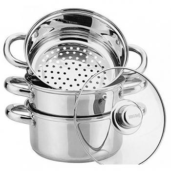 Kinghoff 4907132 Cocina al Vapor, Acero Inoxidable, Cranberry