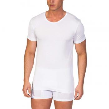 ZD ZERO DEFECTS Camiseta Interior de Hombre de Manga Corta Hilo de Escocia - Color Blanca- Talla 3XL