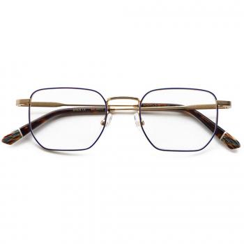 Etnia Barcelona Fontaine GDBL Men's Eyeglasses Blue Size 48 - Frame Only, Blue Light Block Available