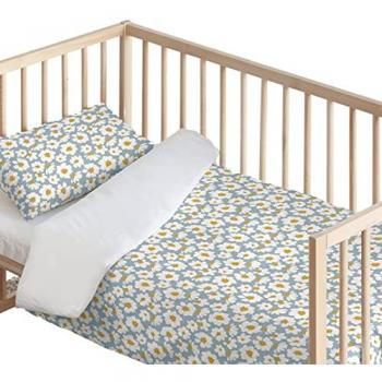 Funda Nórdica para Cuna Kids&Cotton Xalo Small 115 x 145 cm, incluye almohada, 100% algodón ecológico, tamaño 115x145 cm, diseñada para cunas de 70 cm