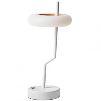 Lámpara de mesa moderna sin cables de aluminio blanco para interior y exterior Alviela