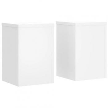 vidaXL Plant Stands 2 pcs White 25x25x35 cm Engineered Wood