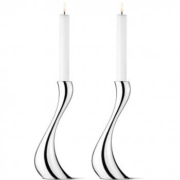 Georg Jensen Cobra Vida portavelas par - Grande