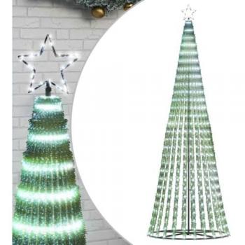 Árbol de Navidad Cono Luminoso 475 LEDs Blanco Frío 247 cm