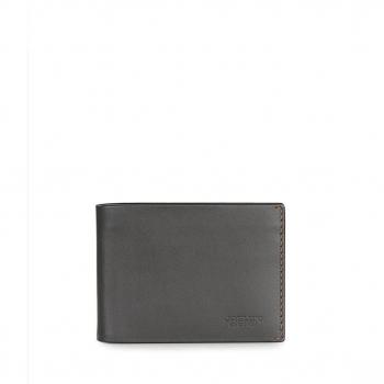 Cartera de hombre Lyon Jaslen - Piel con bloqueo RFID (marrón oscuro)