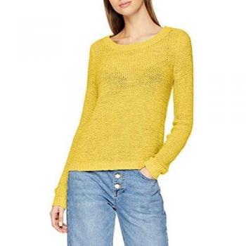ONLY NOS Onlgeena XO L/s Pullover Knt Noos, suéter para Mujer, Amarillo Solar Power, 38
