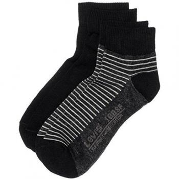 Levi's LEVIS 168SF MID CUT STRIPE 2P - Calcetines cortos para hombre, color schwarz