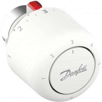 Válvula termostática de radiador Danfoss Aero Ravl con fuelle termostático, relleno de gas y sensor integrado, color blanco