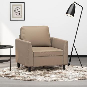 Sillón de cuero sintético color capuchino 60 cm - Día y Noche