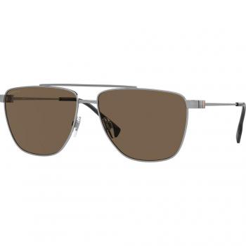 Burberry BE3141 BLAINE Asian Fit 100573 Men's Pilot Sunglasses Silver Size 61