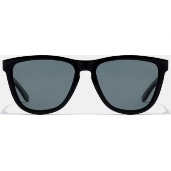 Hawkers One Raw Polarized Square Sunglasses - Matte Black with Dark Lenses