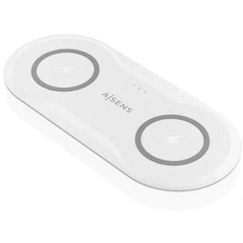 Cargador Inalámbrico USB-C 15W 2 en 1 para Móvil y Auriculares, Blanco