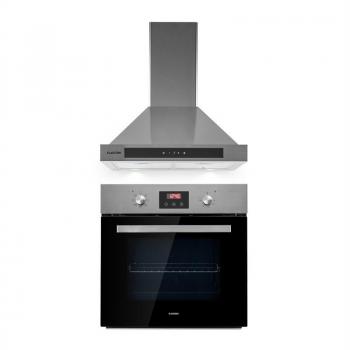 Conjunto de Horno Empotrado y Campana Extractora Klarstein Kalahari Zelda 68L Acero Inoxidable