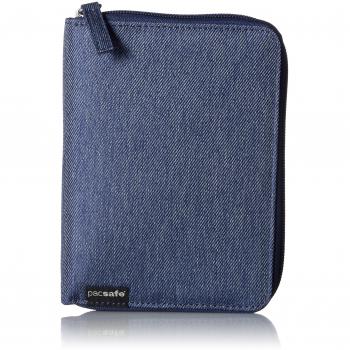 Pacsafe Rfidsafe Lx150 Cartera para pasaporte, 16 cm, Denim