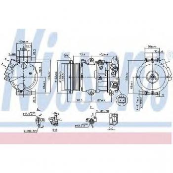 Compresor de aire acondicionado NISSENS 890144