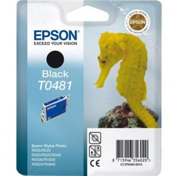 Epson C13T04814010 T0481 Cartucho de Tinta Negro 13ml para Stylus Photo R200/R220/R300/R320/R340, RX500/RX600/RX620/RX640