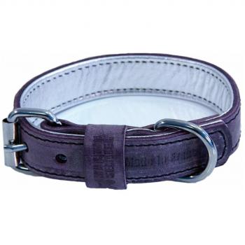 Collar de perro de cuero Dakota Martin Sellier, tamaño 25-45 cm, color púrpura