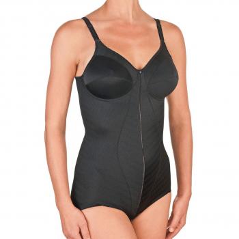 Felina 5076-4 Women's Weftloc Black Non-Padded Non-Wired Firm/Medium Control Slimming Shaping All In One Body 90D