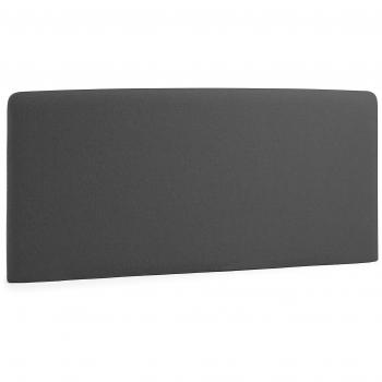Kave Home - Cabecero Dyla Grafito 168 x 76 cm de Madera y Espuma de Poliuretano tapizado en Tela Antimanchas para Cama de 150 cm