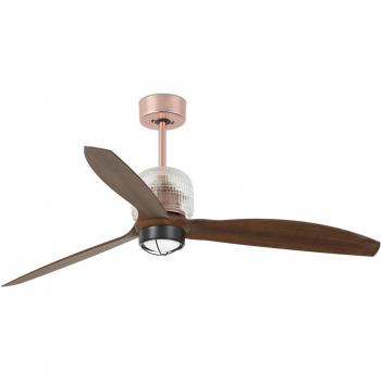 Ventilador de techo Deco Acero con difusor de cristal 48,4 cm