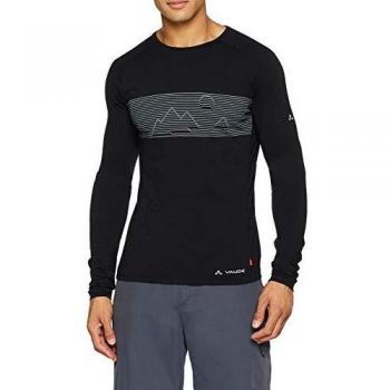 VAUDE Me Base LS, lencería Camiseta para Hombre, Hombre, 412220105600, Negro, XX-Large