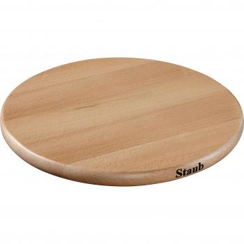 Staub Accesorios - Base par Plato imantado, Madera, Madera, 16,5 x 16,5 x 2 cm