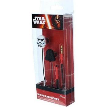 Lazerbuilt ESW-STVADER - Auriculares intrauriculares diseño Star Wars, Color Negro