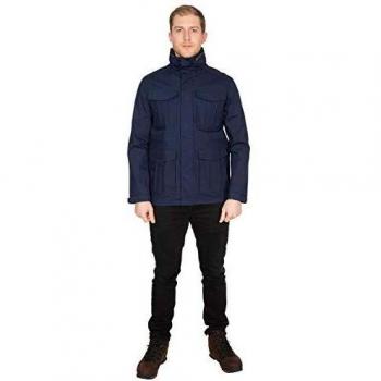 Trespass RAINTHAN Chaqueta Impermeable con Capucha Oculta, Hombre, Azul Marino, XXL