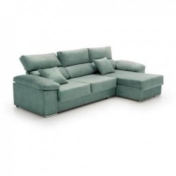 Sofá Chaise Longue Reclinable Beatrice Agua Marina Derecha 260x140x85