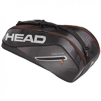 Head Tour Team 6R Combi Bolsa de Tenis, Adultos Unisex, Nero/Silver