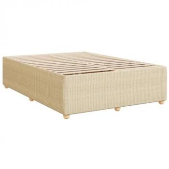 Cama solar sin colchón color crema 140x190 cm tela