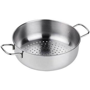 San Ignacio ESCURRIDOR Acero con Asas 24CM Inoxidable, Gris, 10x25x35 cm