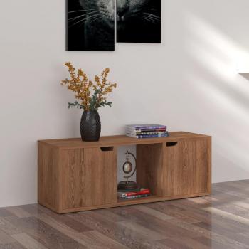 Mueble TV de madera de ingeniería vidaXL 88,5x27,5x30,5 cm en color marrón