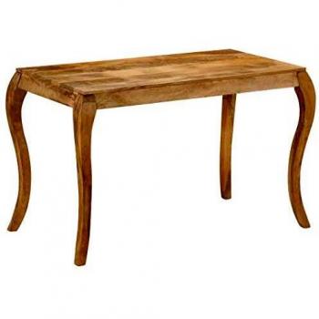 vidaXL Mesa de Comedor de Madera Maciza de Mango 118x60x76cm Mobiliario Salón