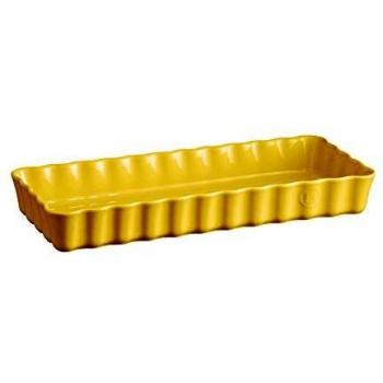 Molde Cerámico Rectangular Ondulado 15 x 36 cm Amarillo Provence - Emile Henry