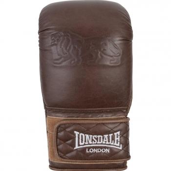 Lonsdale Vintage Leather Boxing Bag Gloves S-M Unisex Brown