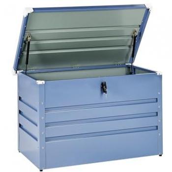 Caja de almacenamiento exterior de acero galvanizado azul 300L Cebrosa