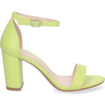 PuntoSalao Sandalias de Tacón Cómodo Fiesta Mujer Color Amarillo P-6398