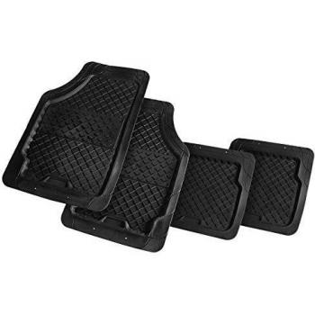 Juego de 4 Alfombras 3D Recortables de PVC Delantero y Trasero, 50 x 76 cm