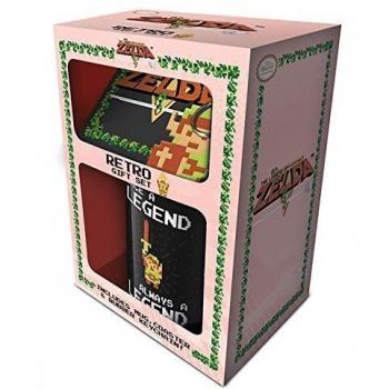 The Legend of Zelda 'Retro' Taza, posavasos y llavero eingestellt, 11oz/315ml