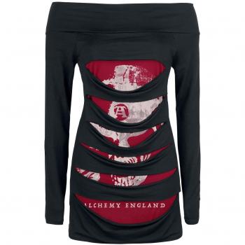 Alchemy England Born Sinner Manga Larga Mujer Negro/Rojo XL