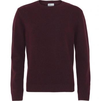 Colorful Standard Classic Merino Wool Round Neck Sweater in Oxblood Red