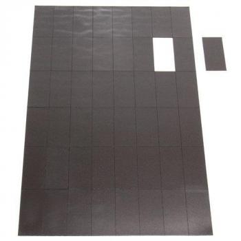 Rectángulos Magnéticos Flexibles Autoadhesivos MagFlex® 50 x 24 mm - 48 por Hoja A4
