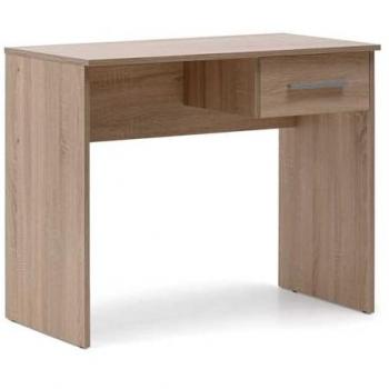 Mesa Escritorio Pequeña con Cajón 90x50x73cm Acabado Color Roble